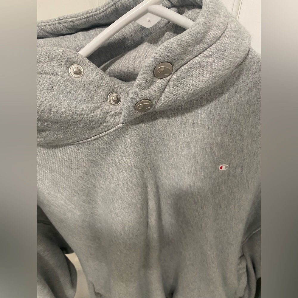 Reverse Weave Champion Hoodie Gray - image 2